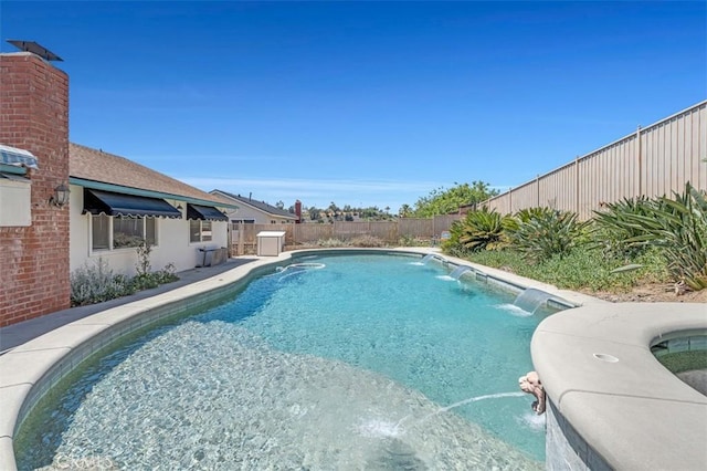 360 Carpio Dr, Diamond Bar, CA 91765 - view of swimming pool featuring a fenced backyard