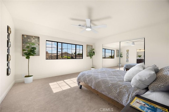4161 Ricardo Dr, Yorba Linda, CA 92886 - carpeted bedroom with a closet and ceiling fan