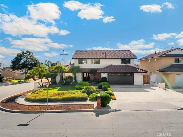4161 Ricardo Dr, Yorba Linda, CA 92886 - view of front of home with a tile roof, concrete driveway, and stucco siding
