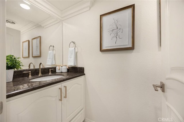 4161 Ricardo Dr, Yorba Linda, CA 92886 - bathroom featuring vanity and crown molding