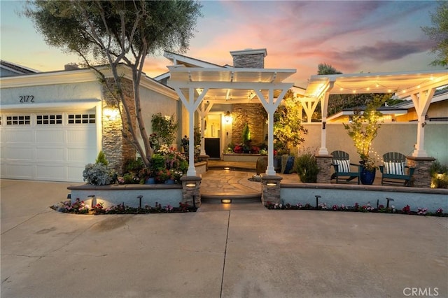2172 N Pami Cir, Orange, CA 92867 - view of patio with concrete driveway and an attached garage