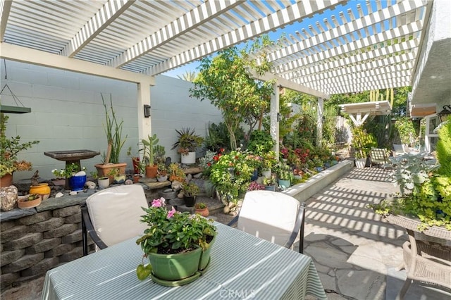 2172 N Pami Cir, Orange, CA 92867 - fenced backyard with outdoor dining space, a patio area, and a pergola