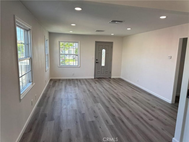 5781 Lime Ave, Cypress, CA 90630 - foyer entrance featuring wood finished floors and recessed lighting