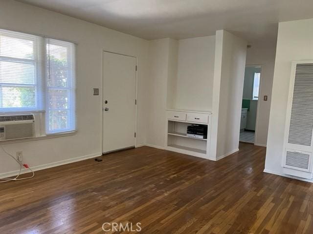 10856 Camarillo St, Toluca Lake, CA 91602 - entryway featuring a heating unit, dark wood-type flooring, and cooling unit