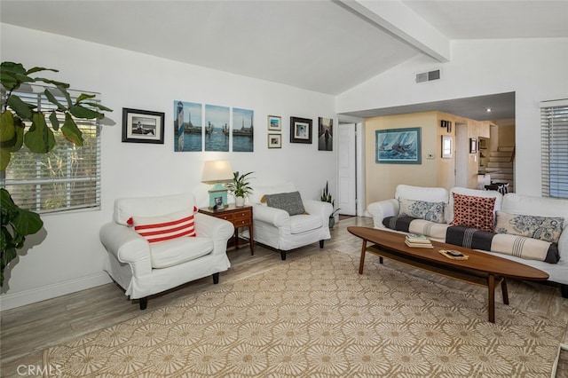 259 62nd, Newport Beach, CA 92663 - living area with wood finished floors and stairs