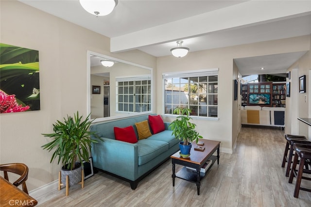 259 62nd, Newport Beach, CA 92663 - living area featuring wood finished floors