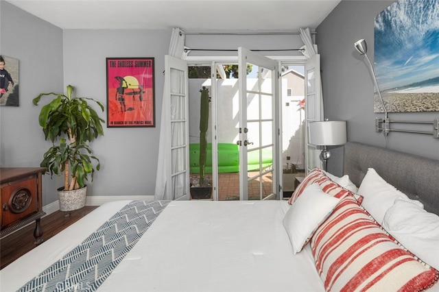 259 62nd, Newport Beach, CA 92663 - bedroom featuring access to outside and wood finished floors
