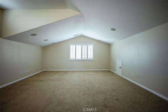 25217 Pacific Crest St, Corona, CA 92883 - additional living space with vaulted ceiling and carpet floors