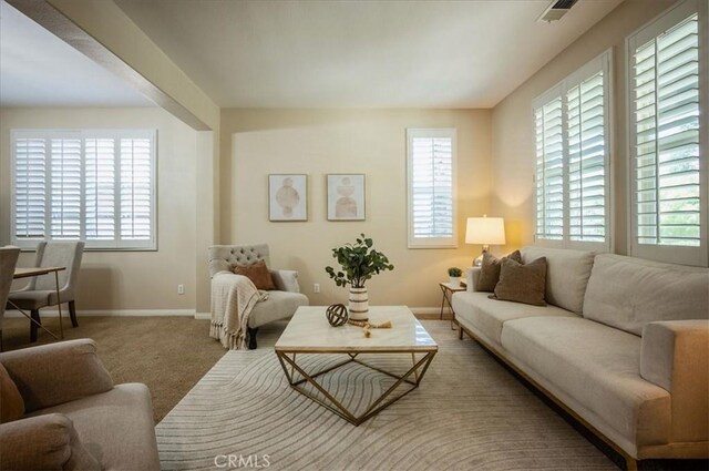 25217 Pacific Crest St, Corona, CA 92883 - living room featuring plenty of natural light and carpet