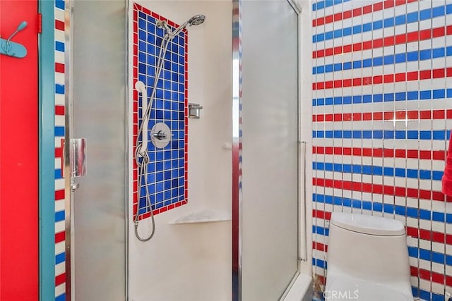 17313 Citronia St, Northridge, CA 91325 - full bathroom with a stall shower and toilet