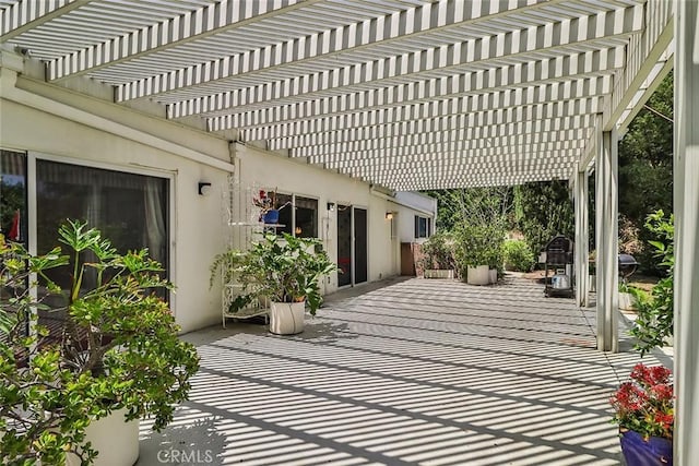 17313 Citronia St, Northridge, CA 91325 - view of patio with a pergola