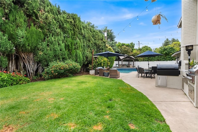 1161 Ravencrest Rd, North Tustin, CA 92705 - view of yard featuring area for grilling and a patio area