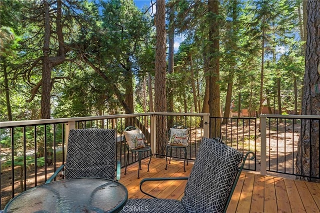 27917 Squirrel Ln, Lake Arrowhead, CA 92352 - view of wooden deck