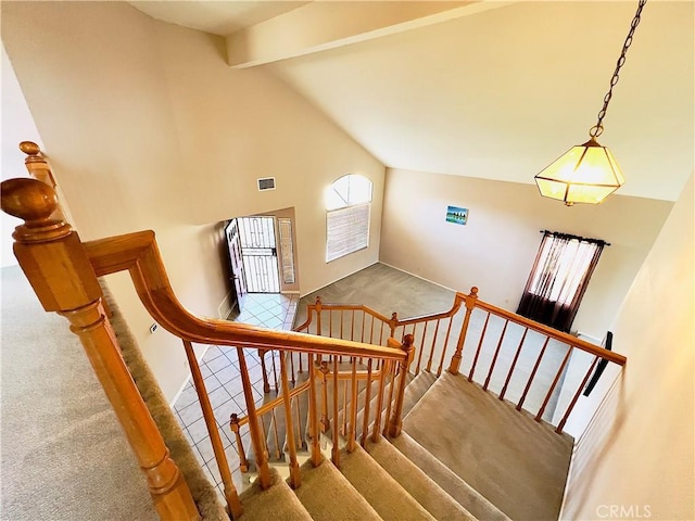 17346 Cold Spring Cir, Riverside, CA 92503 - staircase with carpet