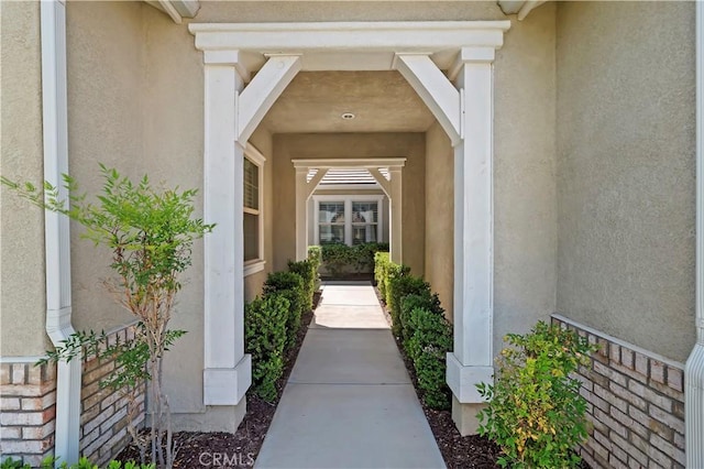 27843 Huron Ct, Menifee, CA 92585 - view of exterior entry with stucco siding