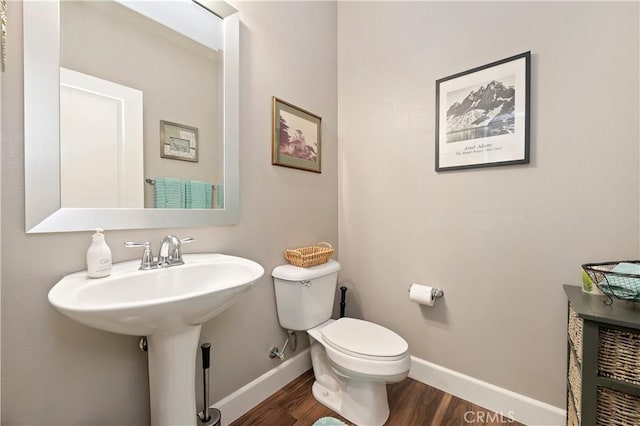 27843 Huron Ct, Menifee, CA 92585 - half bath with baseboards and wood finished floors