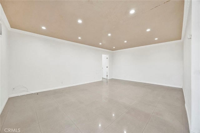 5320 Zelzah Ave Unit 106, Encino, CA 91316 - spare room featuring crown molding and recessed lighting