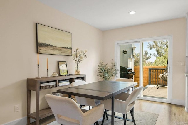 3585 Redwood St, San Diego, CA 92104 - dining area with light wood finished floors and recessed lighting