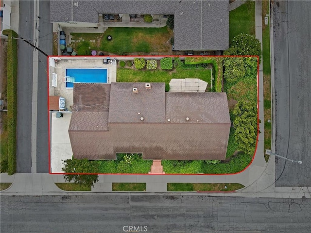 13924 2nd St, Whittier, CA 90605 - view of property location with property boundaries highlighted and a pool area