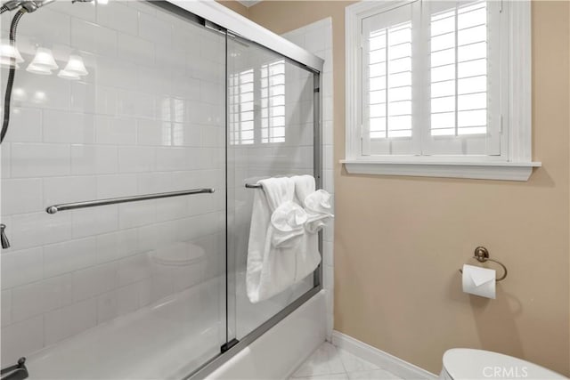 15037 Hiawatha St, Mission Hills San Fernando, CA 91345 - bathroom with toilet and shower / bath combination with glass door
