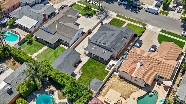 15037 Hiawatha St, Mission Hills San Fernando, CA 91345 - aerial view of residential area with a pool area