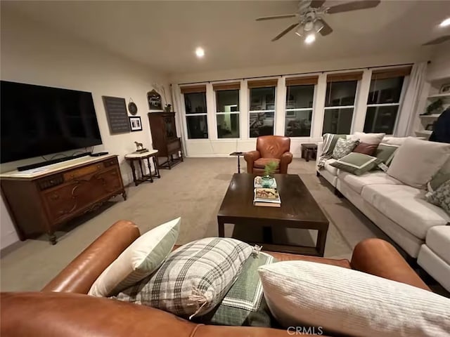 24145 Tokayana Way, Colfax, CA 95713 - carpeted living room with a ceiling fan and recessed lighting