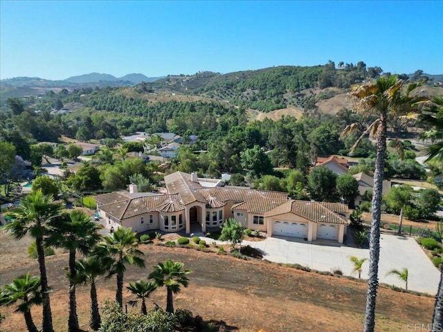 29861 Kirsten Ln, Vista, CA 92084 - aerial view of property and surrounding area featuring a mountainous background