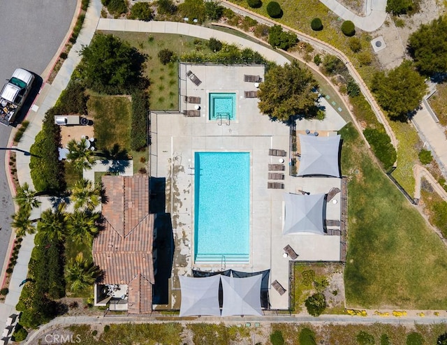 26370 Piazza Di Sarro, Newhall, CA 91321 - bird's eye view of a pool area