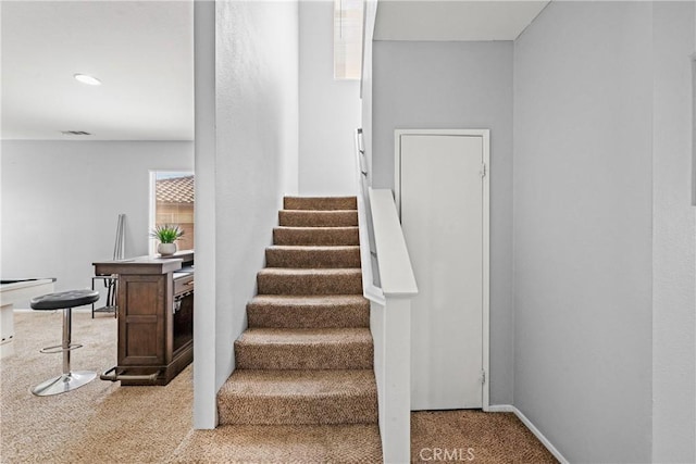 3260 Ivy Ct, Perris, CA 92571 - staircase featuring carpet flooring, healthy amount of natural light, and recessed lighting