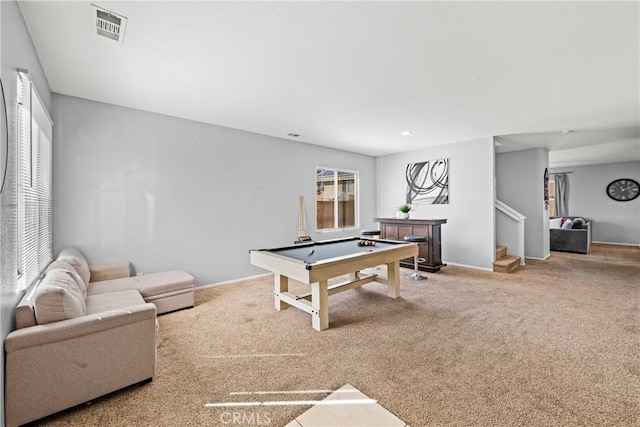 3260 Ivy Ct, Perris, CA 92571 - rec room with billiards table and carpet floors