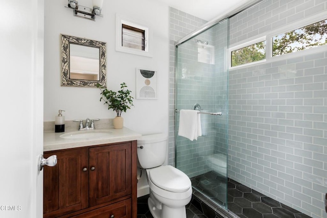 413 Sycamore Pl, Sierra Madre, CA 91024 - full bath with vanity and a shower stall
