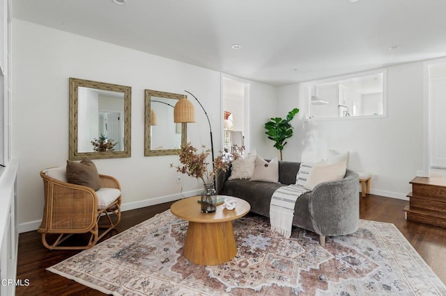 413 Sycamore Pl, Sierra Madre, CA 91024 - living room with dark wood-type flooring and recessed lighting