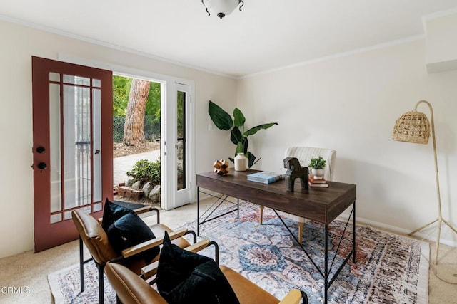 413 Sycamore Pl, Sierra Madre, CA 91024 - office space with light carpet and crown molding