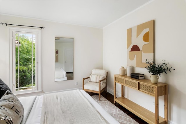 413 Sycamore Pl, Sierra Madre, CA 91024 - bedroom with wood finished floors and ornamental molding