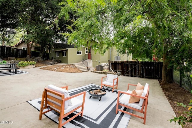 413 Sycamore Pl, Sierra Madre, CA 91024 - view of patio with a fire pit