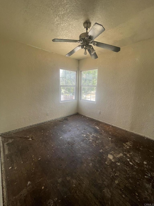 5412 Cervantes Ave, San Diego, CA 92114 - spare room with a textured wall, a ceiling fan, and a textured ceiling