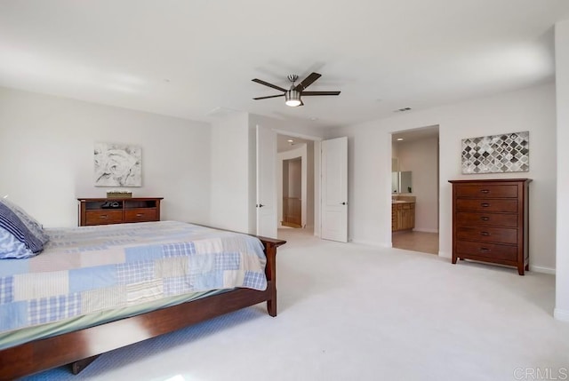 15240 Cayenne Creek Ct, San Diego, CA 92127 - carpeted bedroom with a ceiling fan and ensuite bathroom