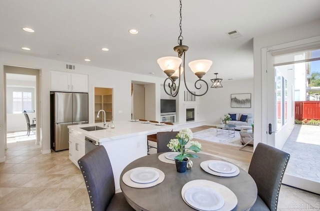 15240 Cayenne Creek Ct, San Diego, CA 92127 - dining room with a chandelier and recessed lighting
