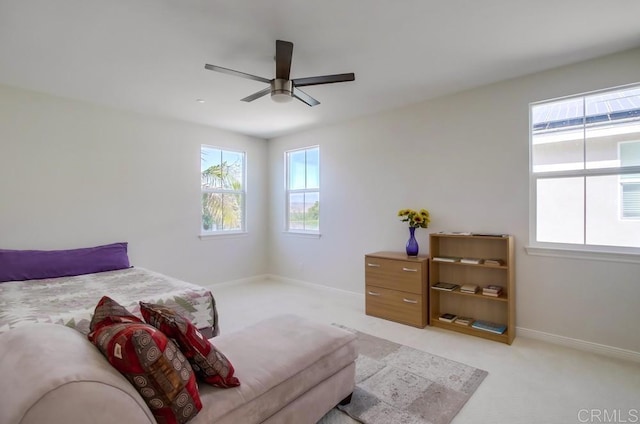 15240 Cayenne Creek Ct, San Diego, CA 92127 - bedroom with light colored carpet and ceiling fan