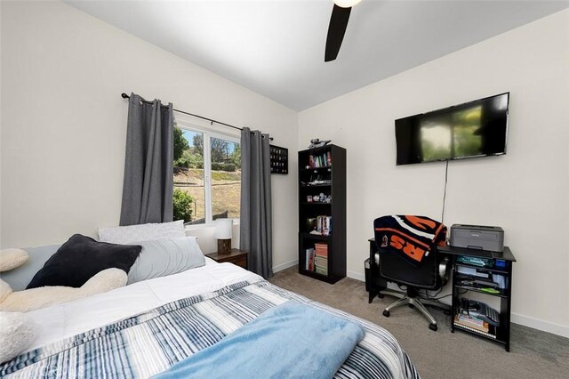 717 Lingel Dr, El Cajon, CA 92019 - bedroom featuring carpet floors and ceiling fan