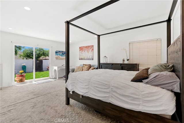 2040 Cape Cod Ct, Claremont, CA 91711 - bedroom featuring access to exterior, carpet floors, and recessed lighting
