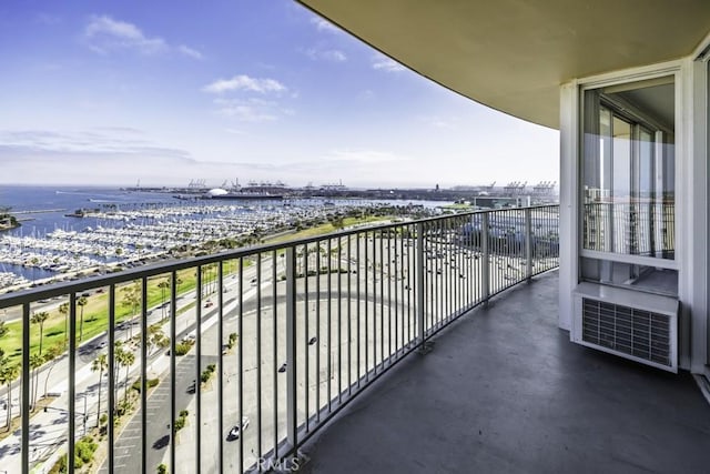 700 E Ocean Blvd Unit 2606, Long Beach, CA 90802 - balcony with view of marina and a water view