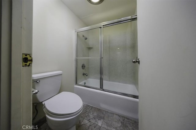 700 E Ocean Blvd Unit 2606, Long Beach, CA 90802 - bathroom featuring enclosed tub / shower combo and marble look tile flooring