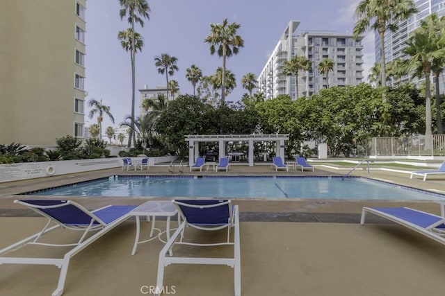 700 E Ocean Blvd Unit 2606, Long Beach, CA 90802 - community pool featuring a pergola and a patio area