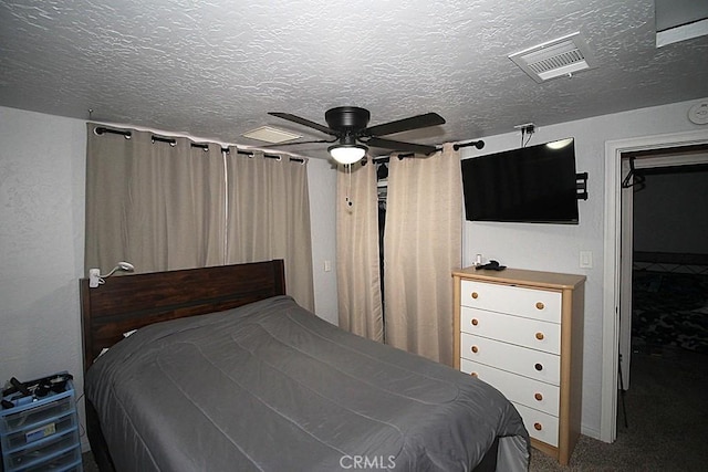 38103 Dividing Line St, Yermo, CA 92398 - bedroom featuring ceiling fan, carpet flooring, and a textured ceiling