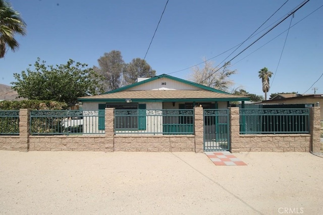 38103 Dividing Line St, Yermo, CA 92398 - view of front of property featuring a fenced front yard and a gate
