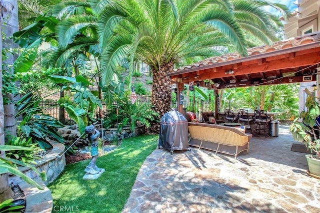 26181 San Marino Ct, Mission Viejo, CA 92692 - view of patio / terrace with a gazebo and grilling area