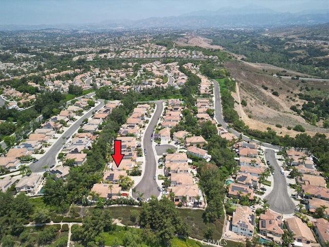26181 San Marino Ct, Mission Viejo, CA 92692 - aerial view of property's location featuring nearby suburban area and a mountainous background