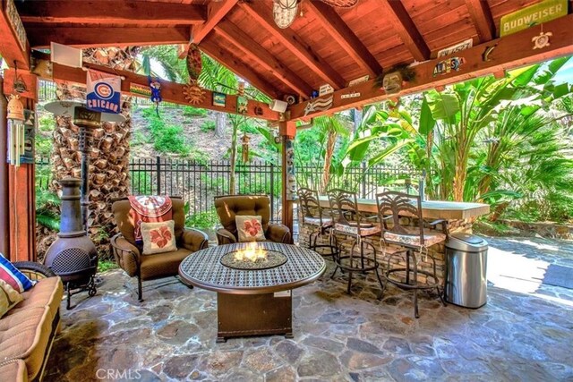26181 San Marino Ct, Mission Viejo, CA 92692 - view of patio featuring an outdoor living space