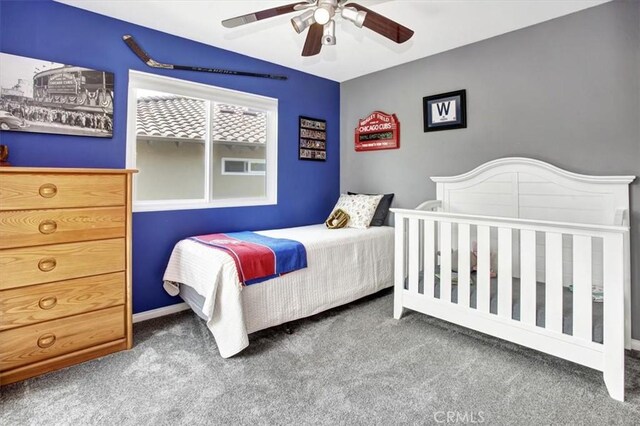 26181 San Marino Ct, Mission Viejo, CA 92692 - carpeted bedroom with a ceiling fan and baseboards